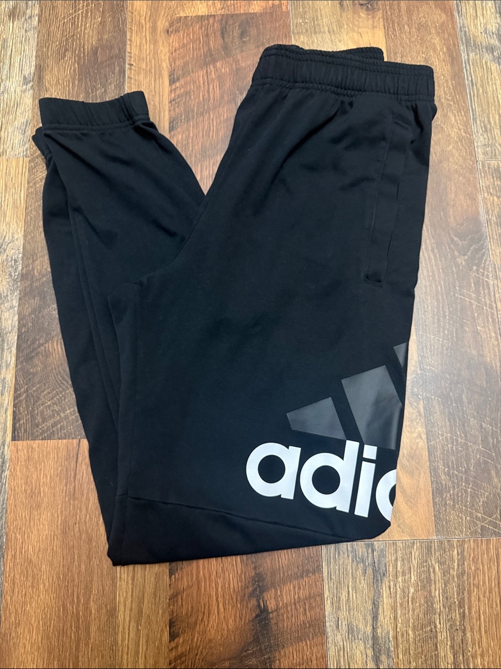 Adidas Men's Essentials Big Logo Black Jogger Sweatpants Size Small